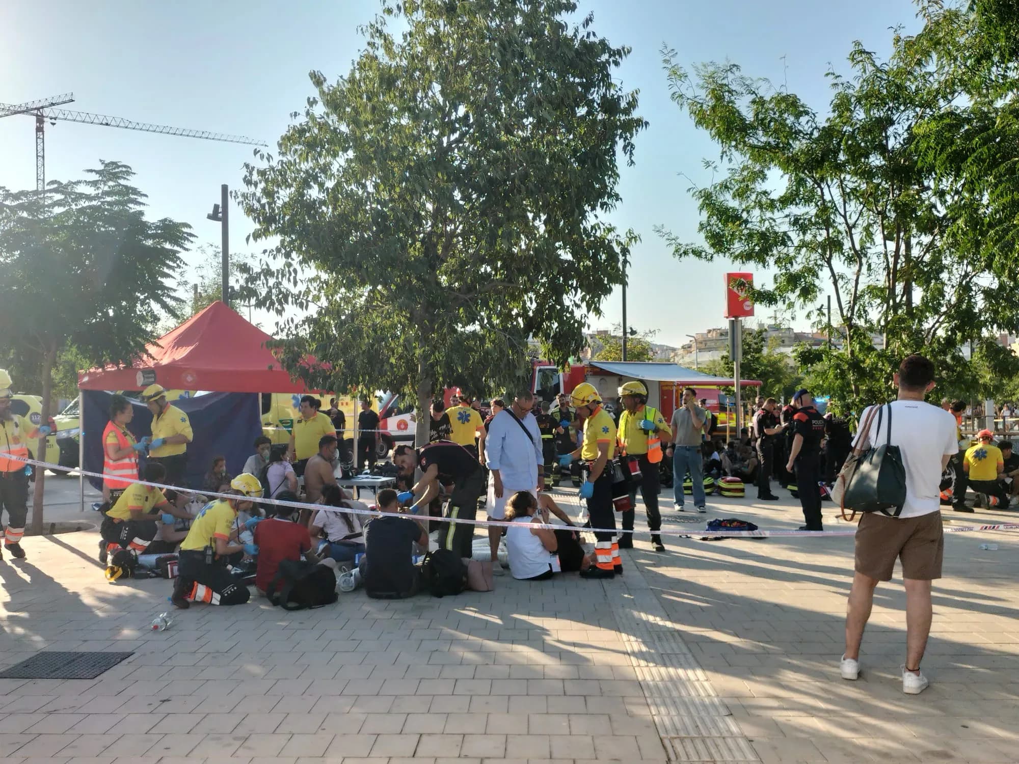 Пожар в метро Барселоны